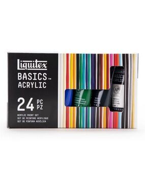 Liquitex Basics Acryic 24 Piece Acrylic Paint Set New in Sealed Box